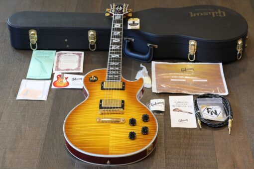 MINTY! 2007 Gibson Limited Edition Les Paul Custom Figured Lemon w/ Super 400 Inlays 25/50 + COA OHSC