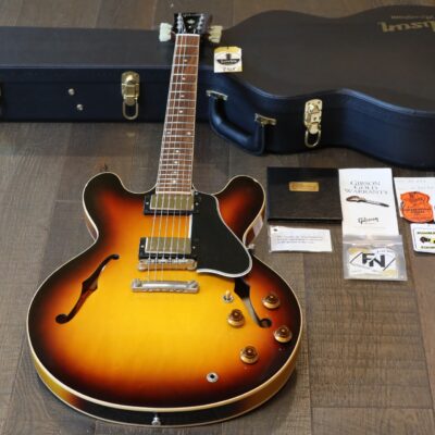 MINTY! 2013 Gibson 1959 ES-335 Historic Reissue Semi-Hollow Electric Guitar Vintage Sunburst + COA OHSC