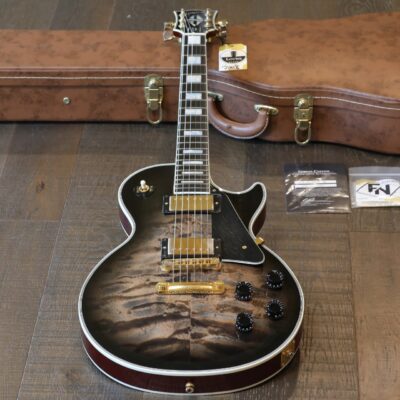 2017 Gibson Custom Les Paul Custom Q Electric Guitar Cobra Burst Quilt Top + COA OHSC