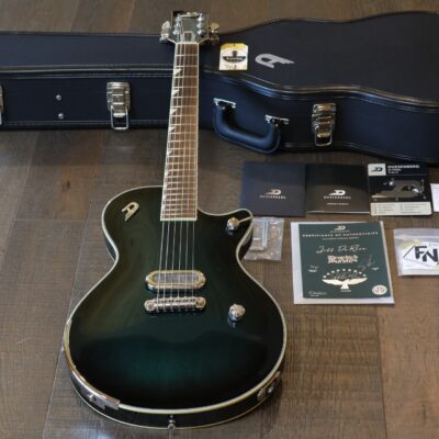Unplayed! Duesenberg Alliance Series Jeff DaRosa Signature Guitar Catalina Green Burst + COA OHSC