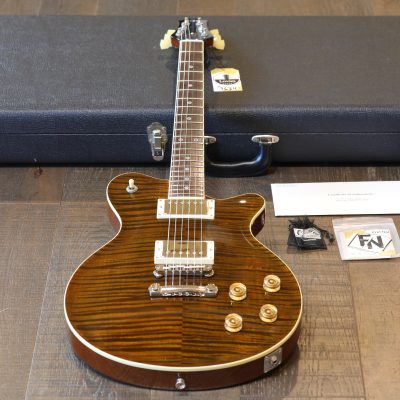 MINTY! 2008 Grosh Set Neck Custom Electric Guitar Trans Tiger Eye w/ Brazilian Board + OHSC