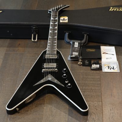 2022 Gibson Custom Dave Mustaine Signature Flying V Exp Black Ebony VOS + COA OHSC