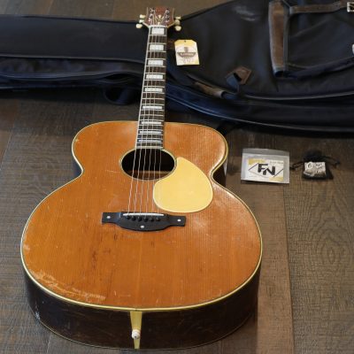 Vintage! 1950’s Kay Sherwood Deluxe Natural Acoustic Jumbo Guitar + Hard Case