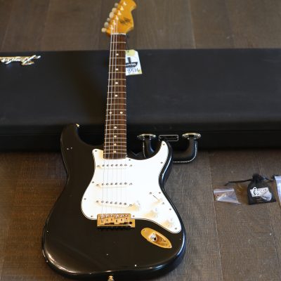 2015 Mario Martin S-Style Factory Relic Black SSS Electric Guitar + Hard Case