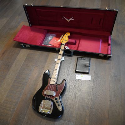 2024 Fender Custom Shop '68 Jazz Bass Relic Electric Bass Aged Black + COA OHSC