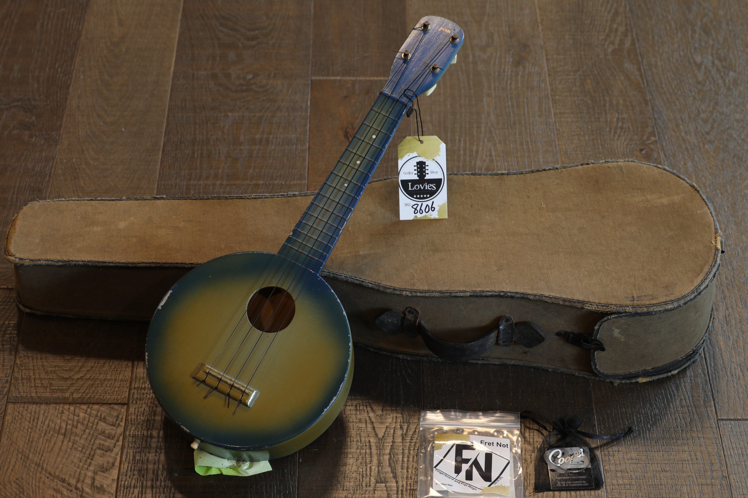 1930's Gretsch G9101 Camp Ukulele Blue Burst + Cool Vintage Case