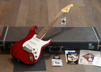 1991 G&L S-500 USA Leo Fender Signature Electric Guitar Transparent Red + OHSC