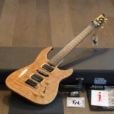 2001 Brian Moore C90-P Custom HSH Electric Guitar Quilt Natural + OHSC