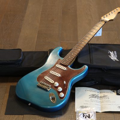 2020 Mario Martin S-Type Madagascar Roasted Neck Electric Guitar Deep Lake Placid Blue Factory Relic + COA OGB
