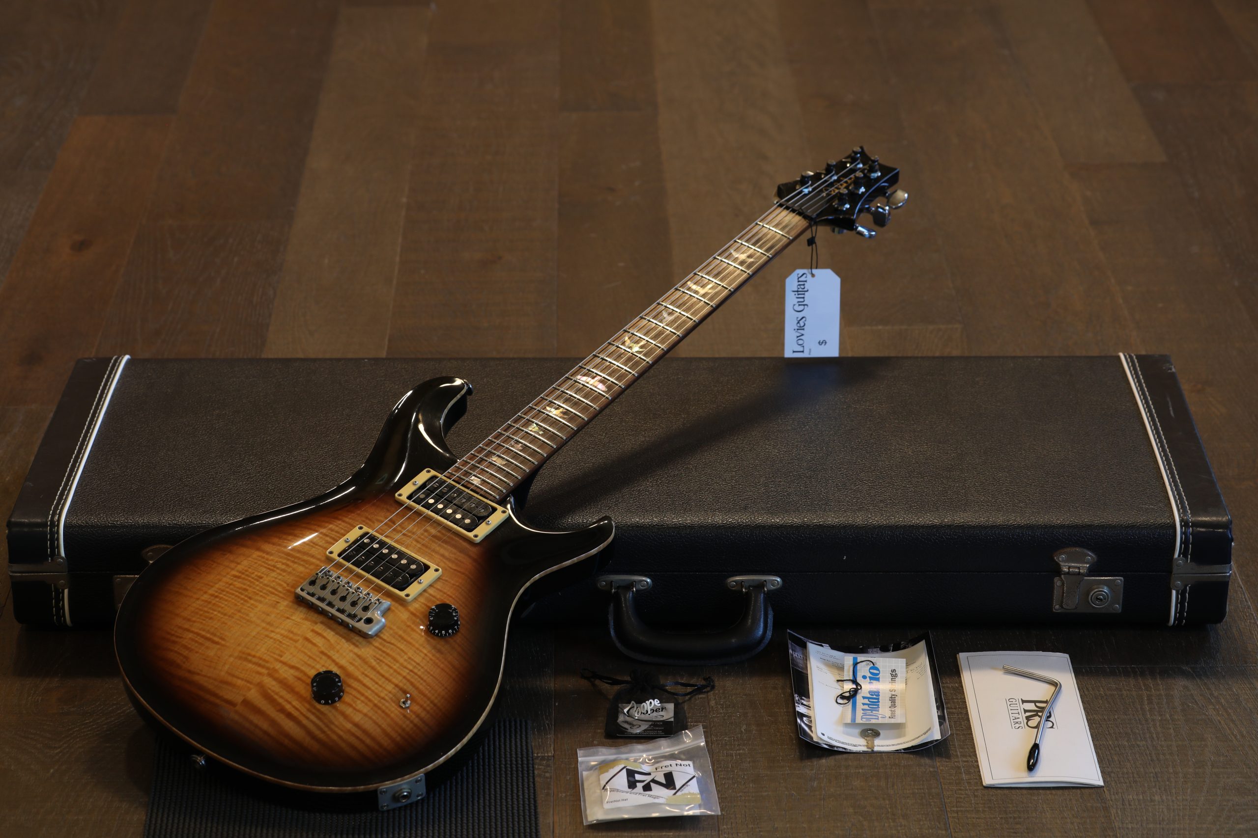 prs custom 24 tobacco sunburst 1989 PRS Custom 24 10-Top Electric Guitar Tobacco Sunburst + OHSC