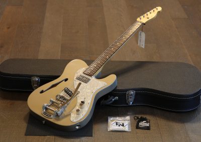 2022 K-Line Truxton Deluxe Thinline w/ Bigsby TV Jones Electric Guitar Gold Mist + OHSC