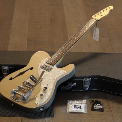 2022 K-Line Truxton Deluxe Thinline w/ Bigsby TV Jones Electric Guitar Gold Mist + OHSC
