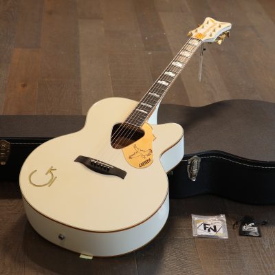 Rare! 2006 Gretsch G6022CWFF White Falcon Rancher MIJ Acoustic Guitar + OHSC
