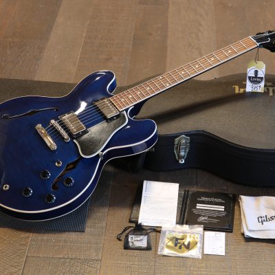 2003 Gibson ES-335 Dot Semi-Hollow Electric Guitar Figured Beale Street Blue + COA OHSC