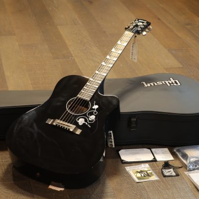 Minty! 2022 Gibson Custom Shop Dave Mustaine Songwriter Acoustic Guitar Black + COA OHSC