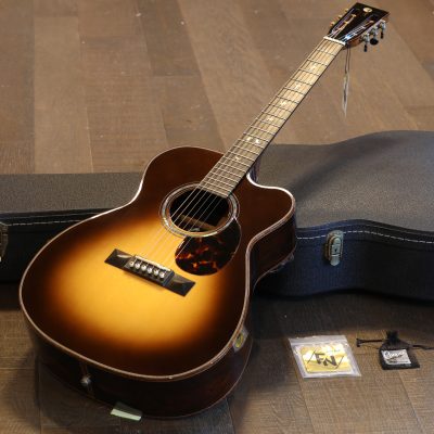 John Kinnaird OMK Custom Brazillian & Adirondack Acoustic Guitar Vintage Sunburst + OHSC