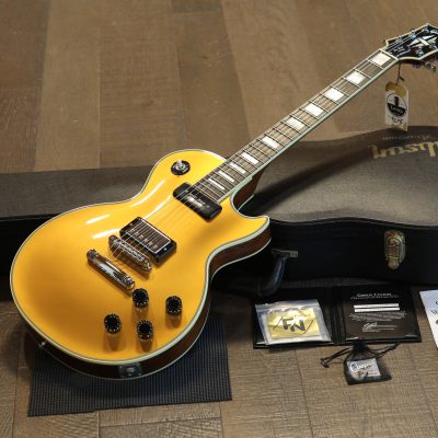 1999 Gibson Custom Shop Owned by Scott Stapp Les Paul Custom HB+ P90 Electric Guitar Gold Top One-Off + COA OHSC