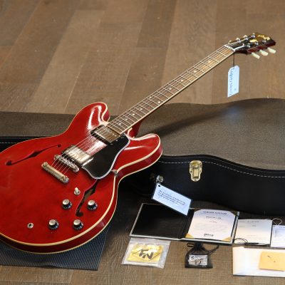 Minty! 2022 Gibson Custom Shop Murphy Lab '61 ES-335 Reissue Semi-Hollow Electric Guitar Ultra Light Aged Cherry + COA OHSC