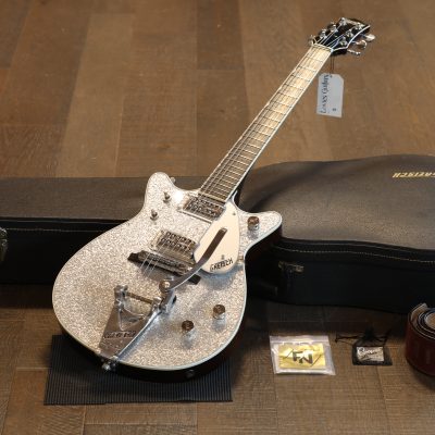 1997 Gretsch 6129T-62 Silver Jet Double Cutaway w/ Bigsby Electric Guitar Silver Sparkle + OHSC