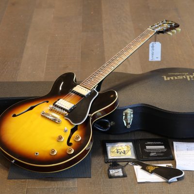 2008 Gibson Custom Shop 50th Anniversary '58 ES-335 Semi-Hollow Electric Guitar Vintage Sunburst VOS + COA OHSC