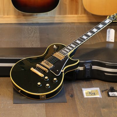 Vintage! 1976 Gibson Les Paul Custom Electric Guitar Black Ebony + HSC