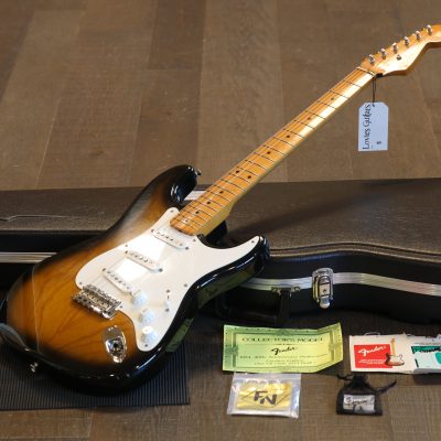 1994 Fender Limited Edition 40th Anniversary 1954 Reissue Collectors Model Stratocaster w/ Maple FB Electric Guitar 2-Color Sunburst + COA OHSC