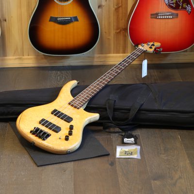 1990's Pedulla Thunder Bolt 4-String Electric Bass Natural Birdseye + GB