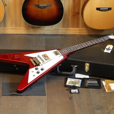 Minty! 2024 Gibson Custom Shop 1967 Reissue Flying V Electric Guitar Sparkling Burgundy + COA OHSC