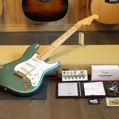 2021 Fender Custom Shop 1956 Reissue Stratocaster Electric Guitar Relic Sherwood Green Metallic + COA OHSC
