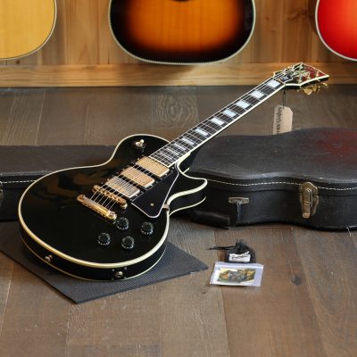 1976 Gibson Les Paul Custom 3-Pickup Black Beauty Electric Guitar Black Ebony + HSC