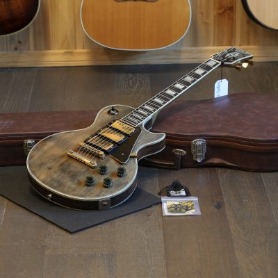 1979 Gibson Les Paul Custom Refin 3 PUP Electric Guitar Hippy Stripped Ebony+ HSC