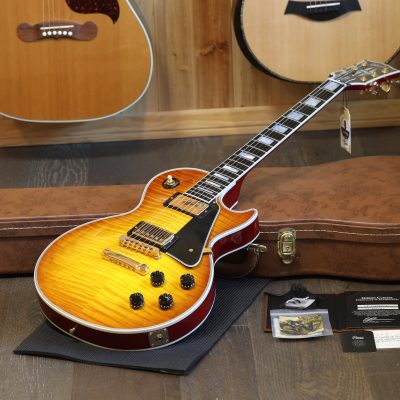2015 Gibson Custom Shop Les Paul Custom Figured Guitar Iced Tea Burst + COA OHSC