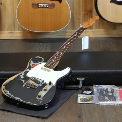 2007 Fender Artist Series Joe Strummer Telecaster MIM Guitar Black Relic + OHSC
