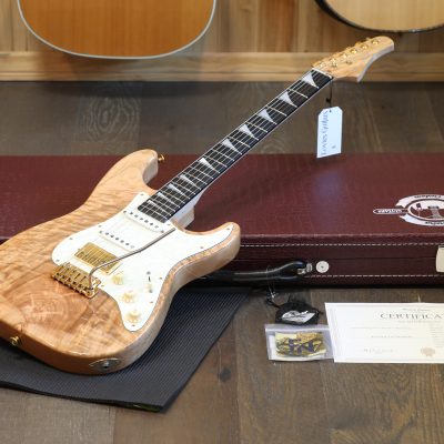 2023 Pereira Custom VST Orianthi HSS Strat Guitar Olive Top Natural + COA OHSC