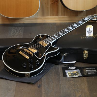 2011 Gibson Custom Shop Les Paul Custom Electric Guitar Black Ebony + COA OHSC
