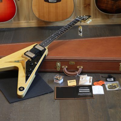 Minty! 2024 Gibson Custom Shop '58 Korina Flying V Reissue Electric Guitar Natural + COA OHSC