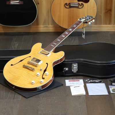 Unplayed! 2023 Collings I-35 DLX w/ Thro Baks Semi-Hollow Electric Guitar Figured Natural + OHSC