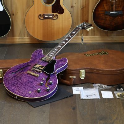 Minty! 2025 Gibson ES-335 Block Limited Edition Semi-Hollow Electric Guitar Figured Trans Purple + OHSC
