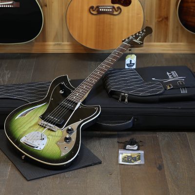 2024 Novo Miris J w/ Thro Bak P90's Semi-Hollow Electric Guitar Cat's Eye Burst + OGB