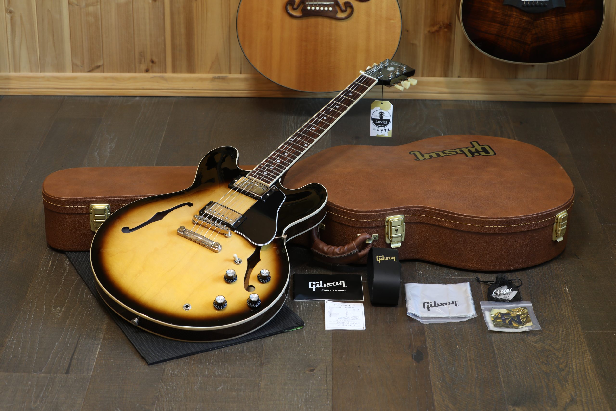 2022 Gibson ES-335 Dot Semi-Hollow Electric Guitar Vintage Sunburst + OHSC 