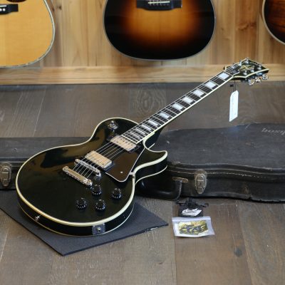1974 Gibson Les Paul Custom Electric Guitar Black Ebony w/ Nickel Hardware + OHSC