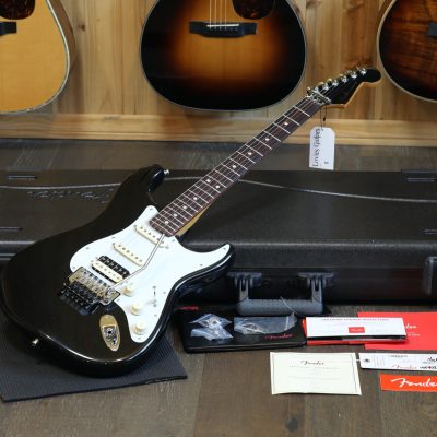 2024 Fender American Ultra Luxe w/ Floyd Rose Stratocaster Electric Guitar Mystic Black + COA OHSC