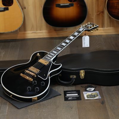 2023 Gibson Custom Shop Les Paul Custom w/ Slim Taper Neck Electric Guitar Black Ebony + COA OHSC