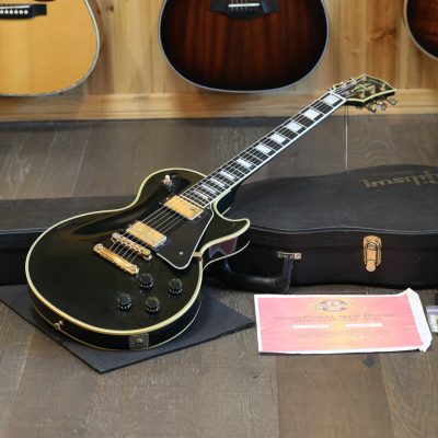 2004 Gibson Custom Shop Les Paul Custom Electric Guitar Black Ebony + COA OHSC
