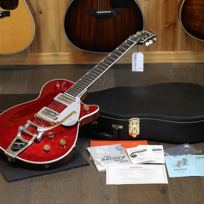 Unplayed! 2023 Gretsch G6129T Players Edition Jet w/ Bigsby Electric Guitar Red Sparkle + COA OHSC