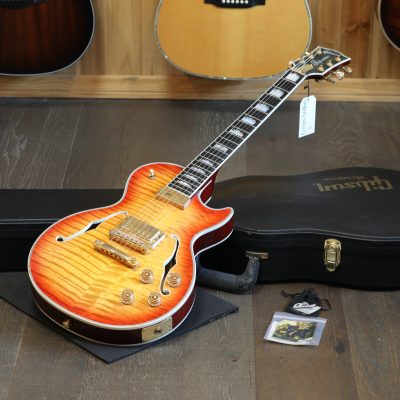 2014 Gibson 120th Anniversary Les Paul Supreme Semi-Hollow Electric Guitar Flamed Heritage Cherry + HSC