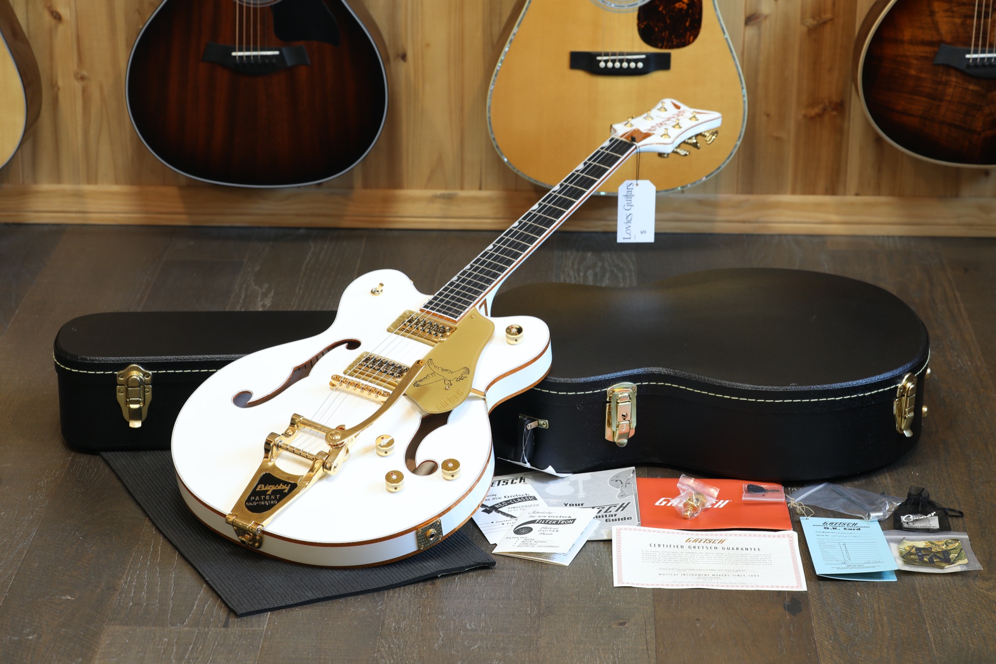 Unplayed! 2023 Gretsch G6636T Players Edition White Falcon Center Block Semi-Hollow Electric Guitar White + COA OHSC