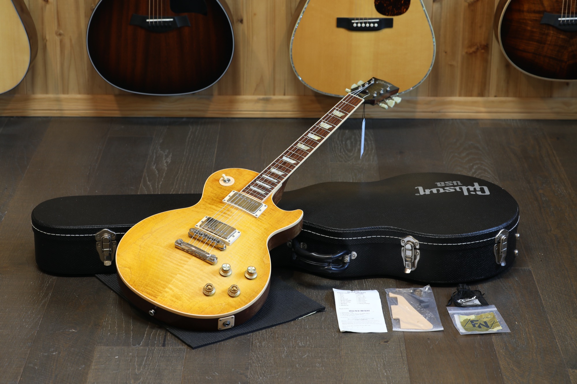 2005 Gibson Les Paul Standard w/ 60's Neck Electric Guitar Figured Lemon + OHSC