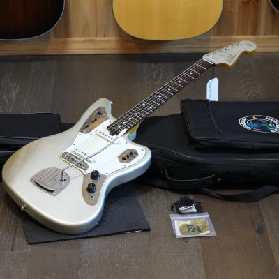 LeLah 37JG Off Set Electric Guitar Inca Silver Relic + GB