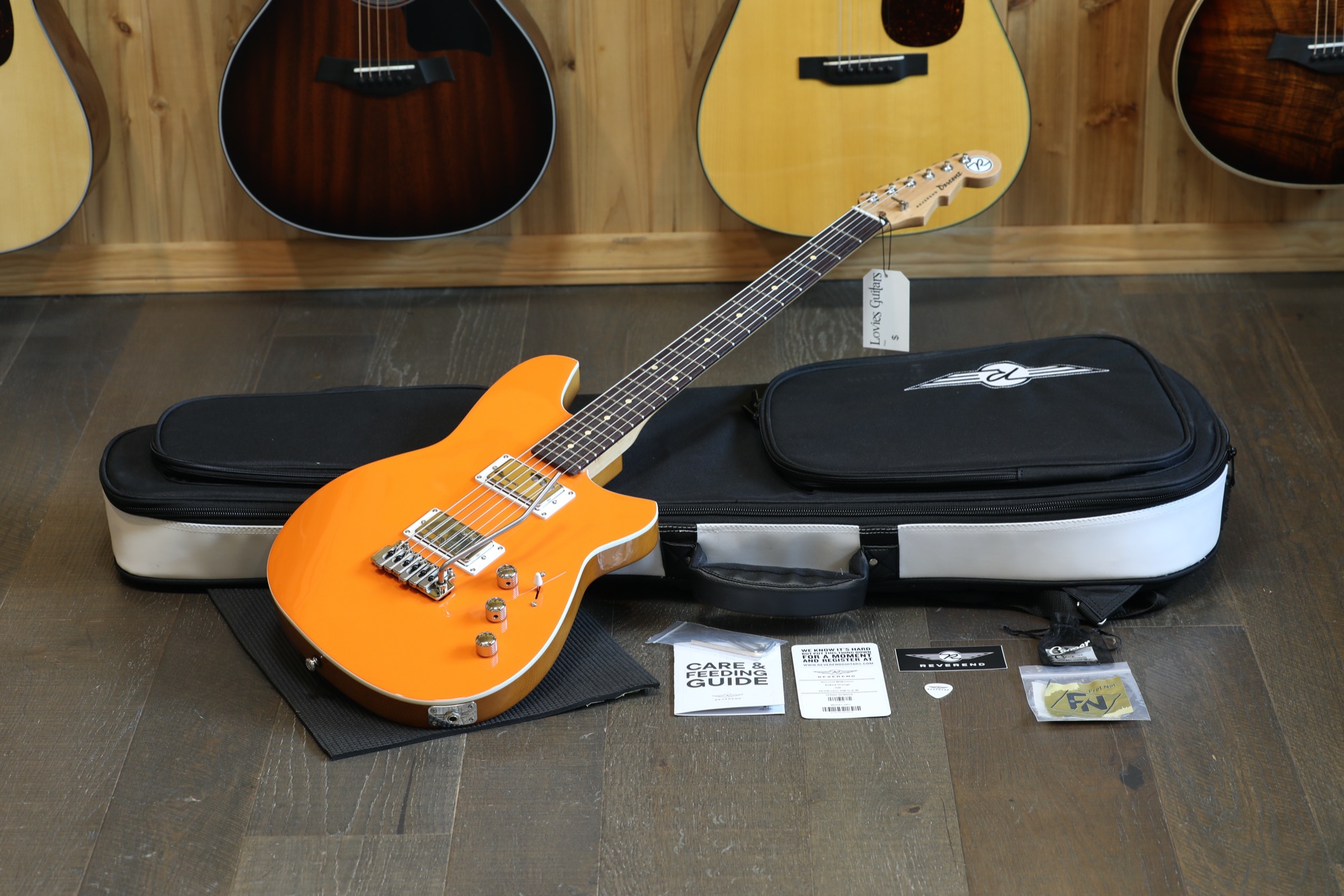 Unplayed! 2026 Reverend Descent Wilkinson Baritone Electric Guitar Tangeringe + OGB